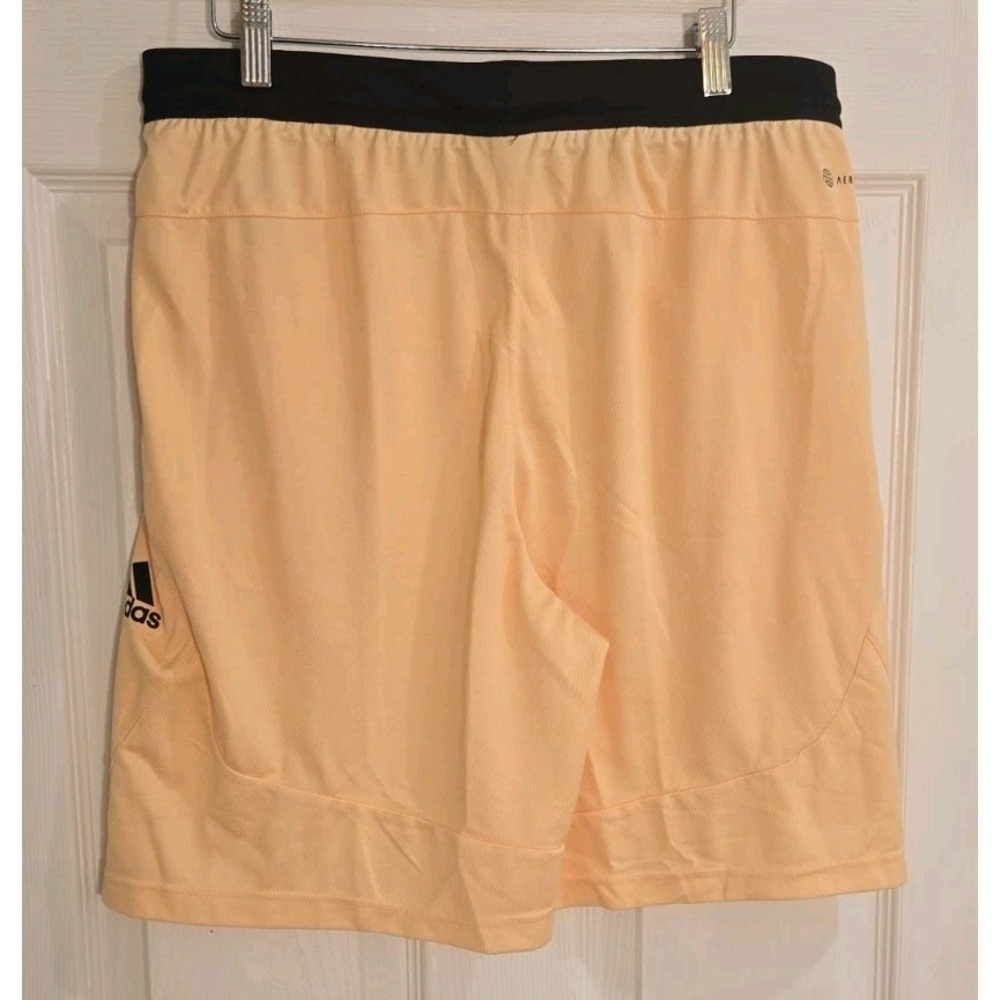 Adidas Mens Shorts LARGE Training Primegreen Axis KNT 3.0 Orange HN3090 - Picture 3 of 8